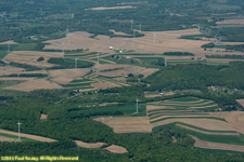 Pennsylvania farmland and wind turbines